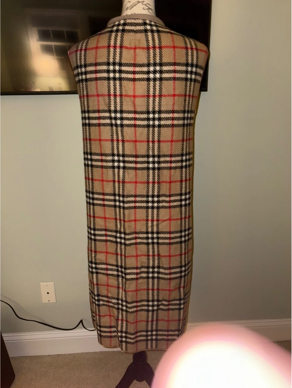 Vintage Burberrys England 100% Wool Nova Check Trench Coat Zip-In Liner V